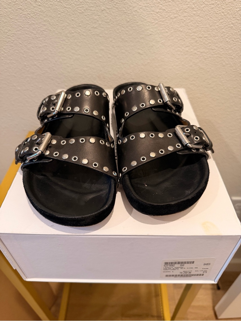 Isabel Marant Lennyo Black Studded Sandals, 39 - Picture 4 of 12